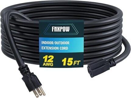 FNXPOW 15 ft Outdoor Extension Cord 12 Gauge